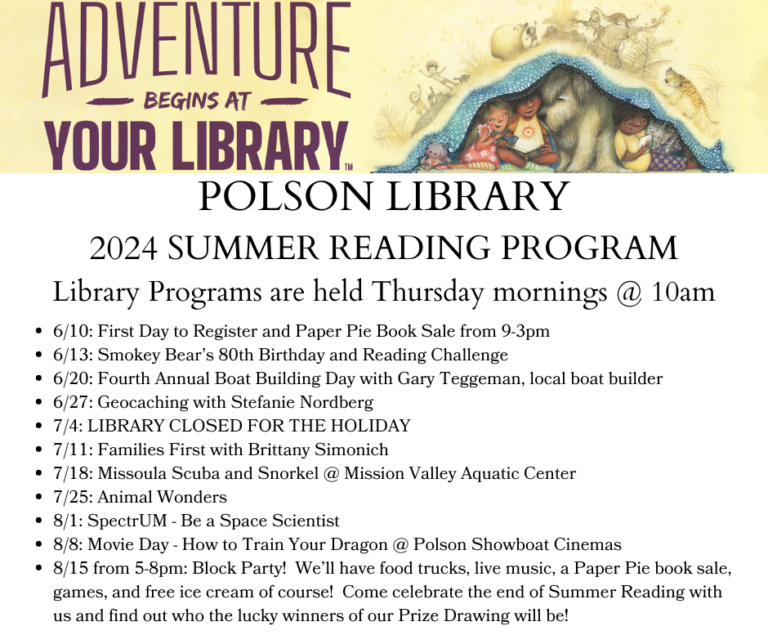 Summer Reading Program schedule for kids