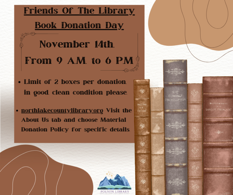 Book donation day November 14