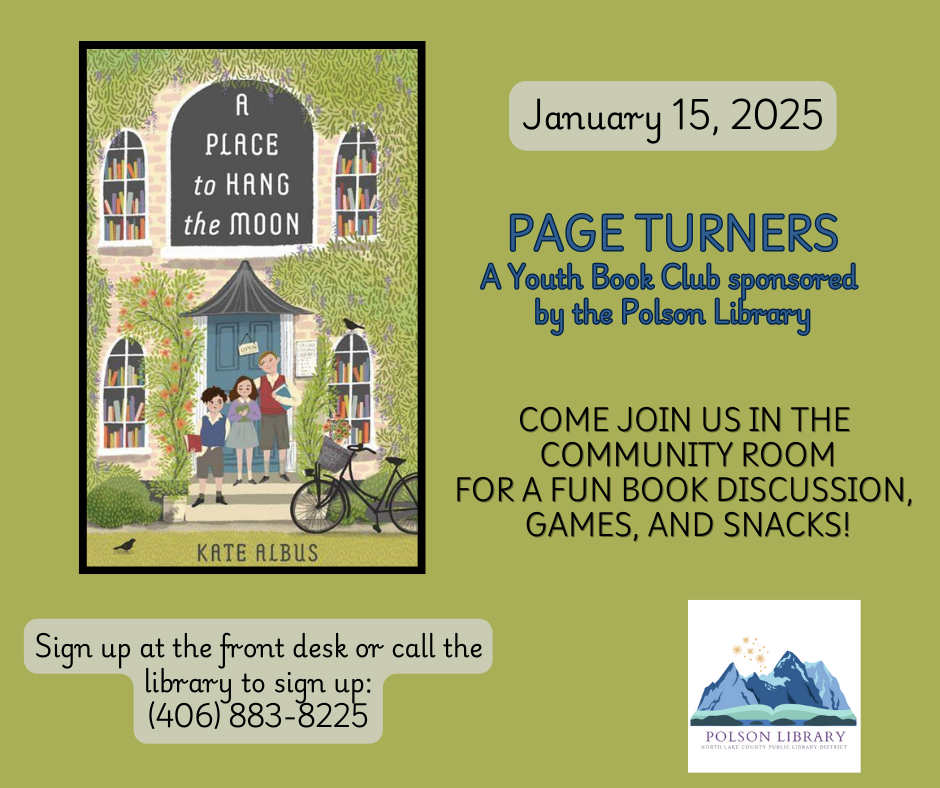 Page Turners January 15 at 4 p.m.