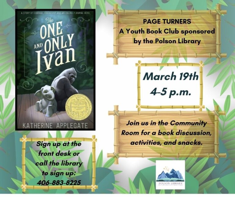 Page Turners March 19 at 4 p.m.