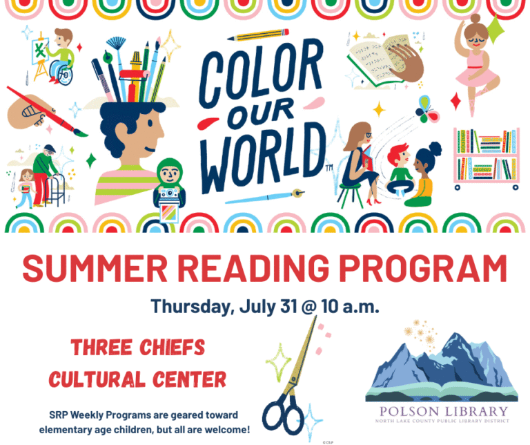 Three Chiefs Cultural Center July 31 at 10 a.m.