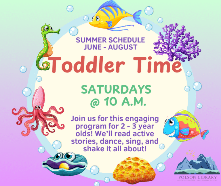 Toddler Time Saturdays at 10 a.m.