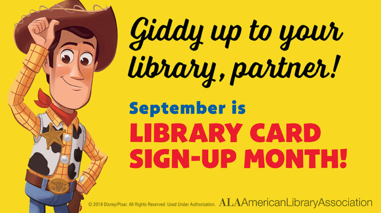 Giddy up to your library, partner! September is Library Card Sign up month