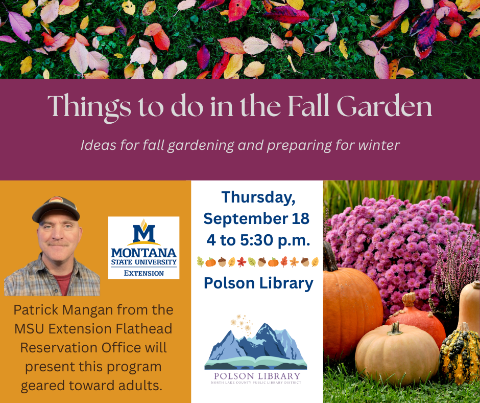 Things to do in the Fall Garden with MSU Extension September 18 at 4p.m.