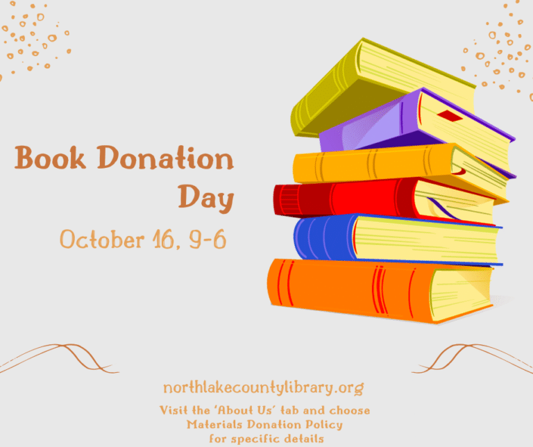 Book donation day October 16