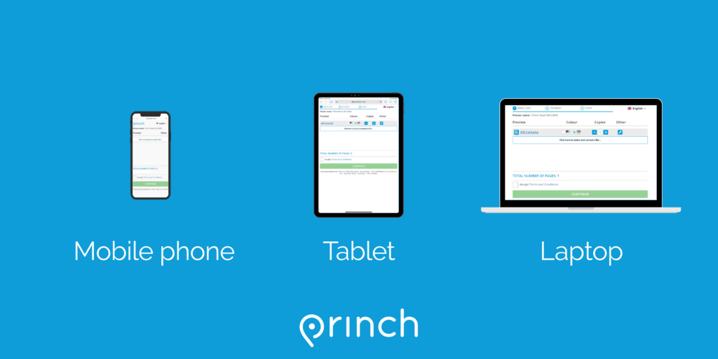 Mobile phone, Tablet, Laptop, Princh.