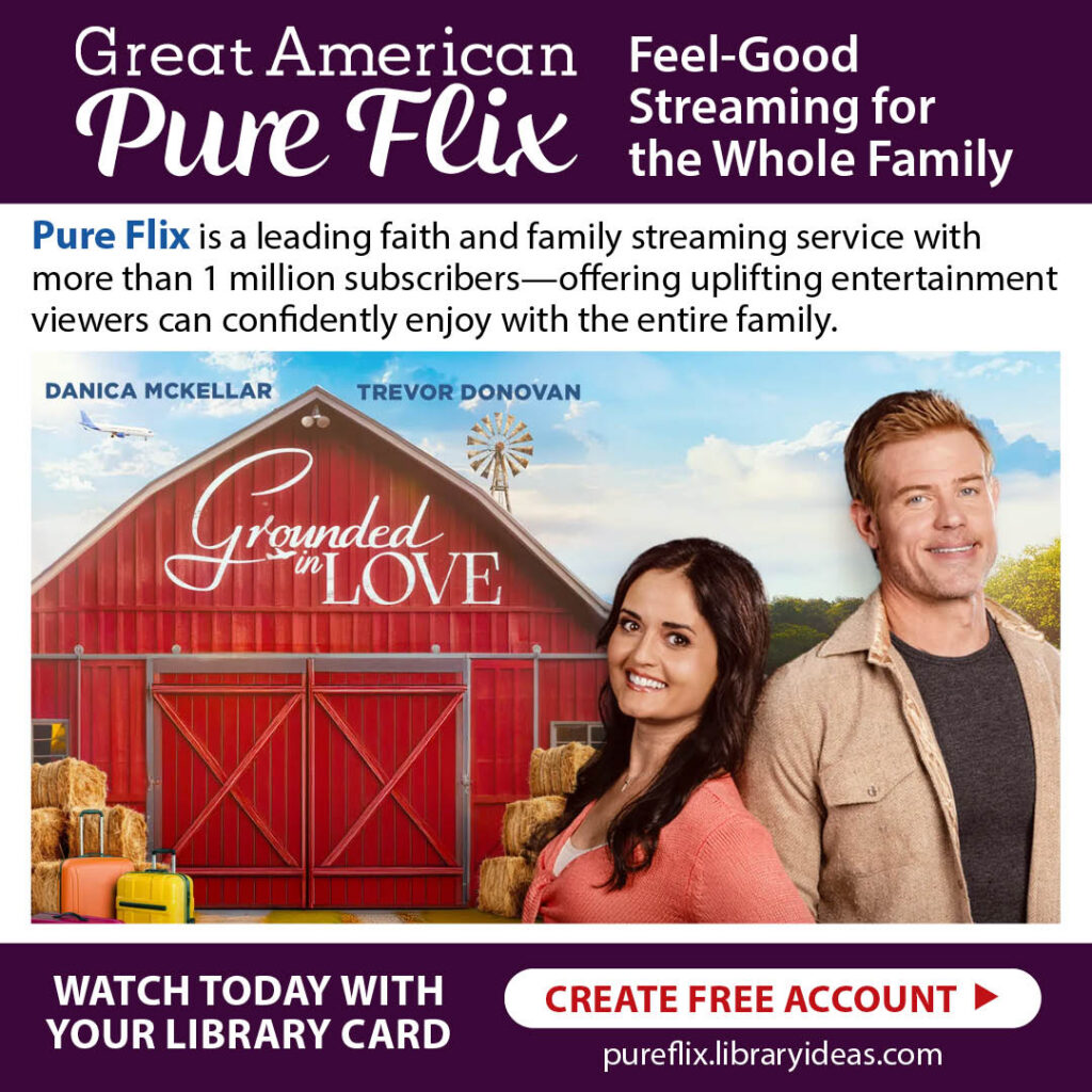 Great American Pure Flix Feel-good streaming for the whole family. Pure Flix is a leading faith and family streaming service with more than 1 million subscribers - offering uplifting entertainment viewers can confidently enjoy with the entire family. Watch today with your library card. Create free account. pureflix.libraryideas.com