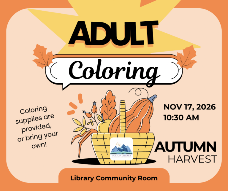 Adult Coloring- Get creative with the beauty of autumn. Autumn Harvest offers calming coloring pages filled with pumpkins, leaves, and harvest charm. Capture the magic of harvest time. Autumn Harvest is a peaceful, fall-themed coloring escape. Tuesday, November 17⋅10:30am – 11:30am